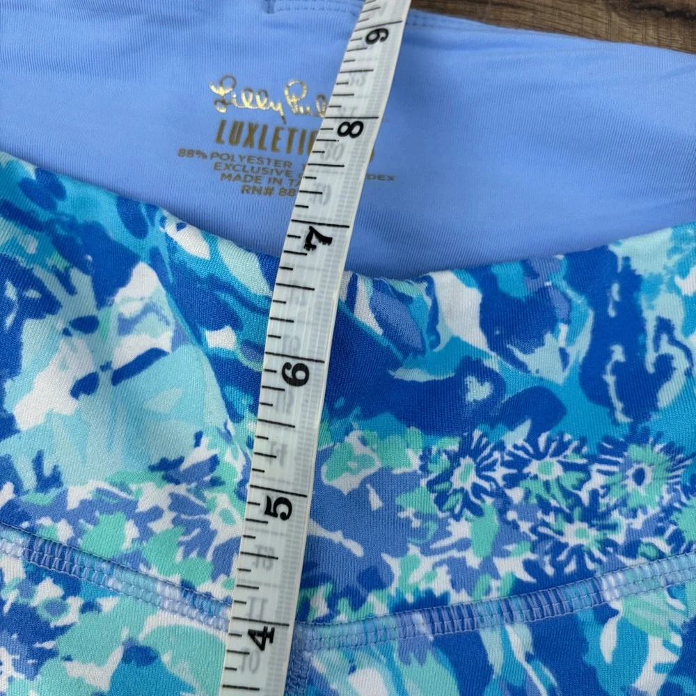 Lilly Pulitzer UPF 50+ Weekender Crop Leggings Blue Haven Soleil - Picture 7 of 8